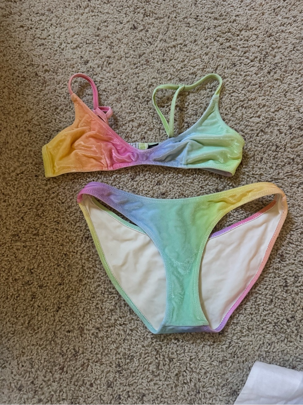 Rainbow Ombre Bikini Set - Pastel Multicolor
